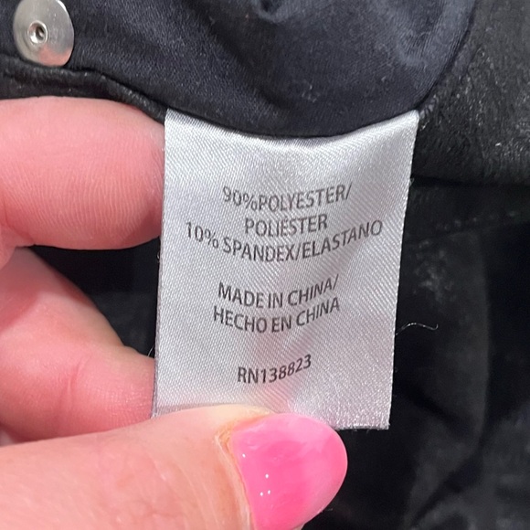 Idyllwind Miranda Lamber Pants Skinny Low Rise Textured Coated Black Size 4 - Picture 6 of 12